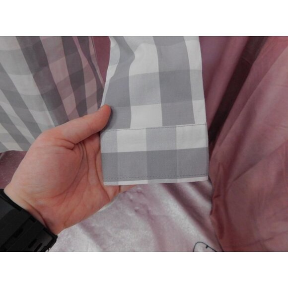 SALE NWT Christopher & Banks Petite Checkered Blouse Women Small Gray - Picture 4 of 14